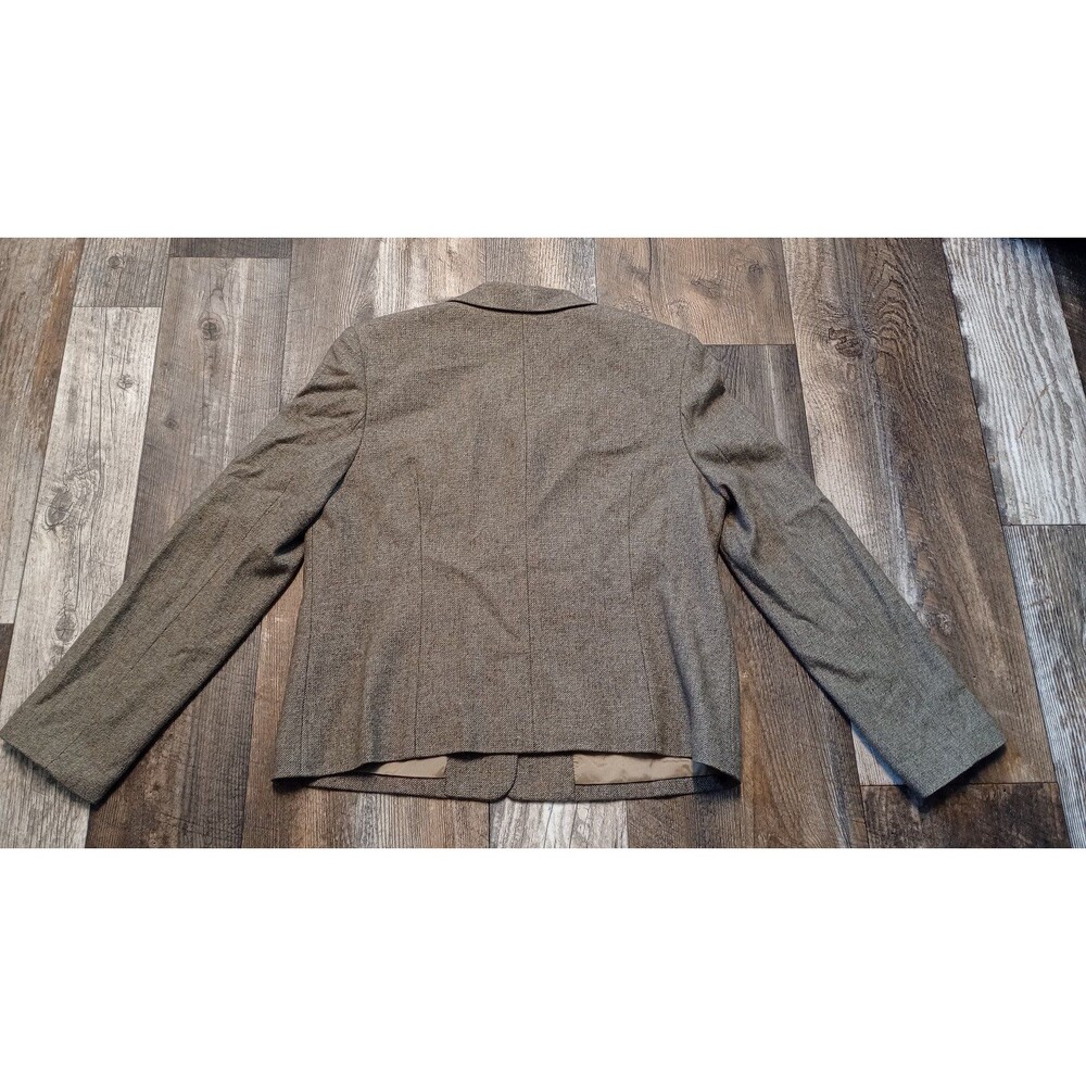 Women's Rafael Khaki Tan Wool Blend Blazer Jacket, Size 14 - Picture 6 of 11